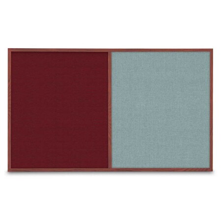 United Visual Products Enclosed Corkboard, 3 Door, 96"x48", 4" Fra UV3406-BLACK-DRKSPR